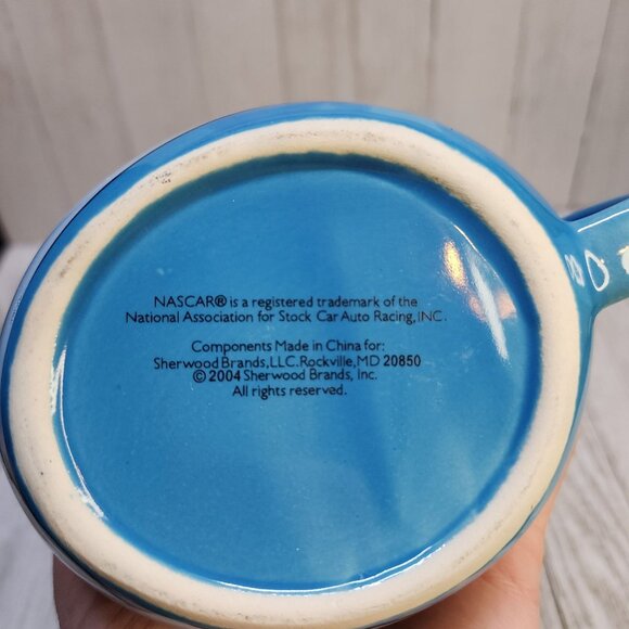 NASCAR Racing Helmet Coffee Mug Cup Blue Ceramic 2004 - Picture 6 of 8